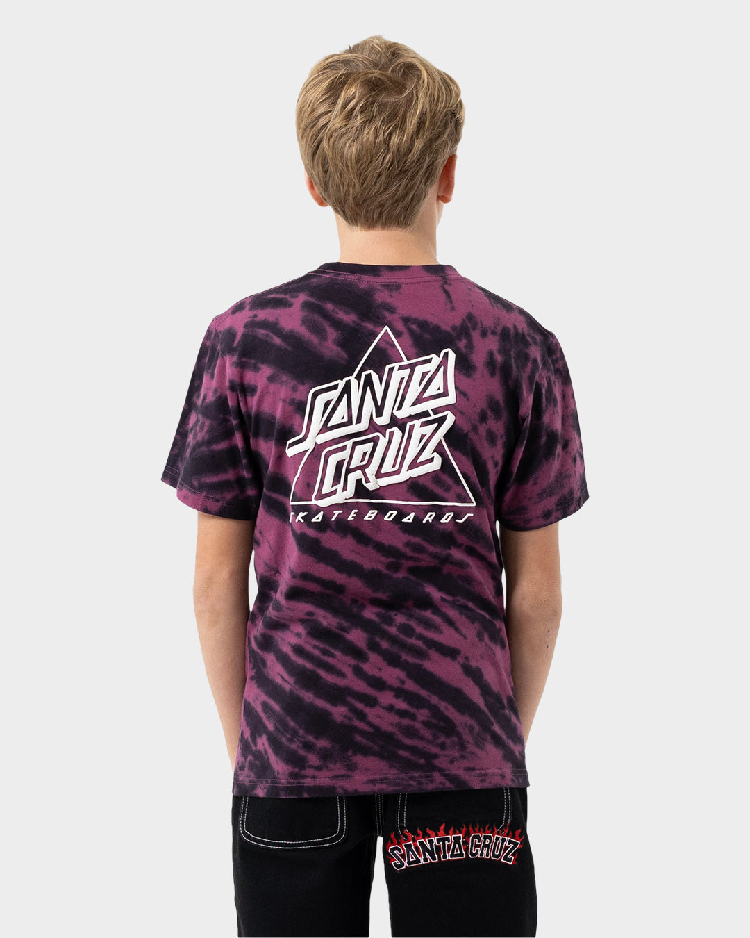Not A Dot Hollow Boys T-shirt Maroon Tie Dye
