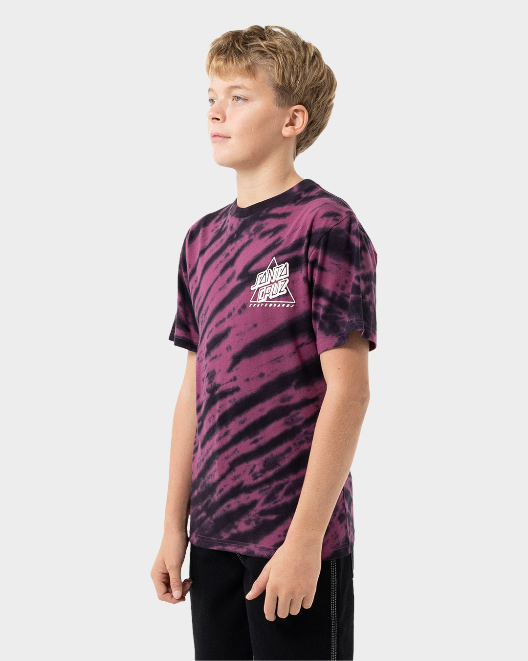 Not A Dot Hollow Boys T-shirt Maroon Tie Dye