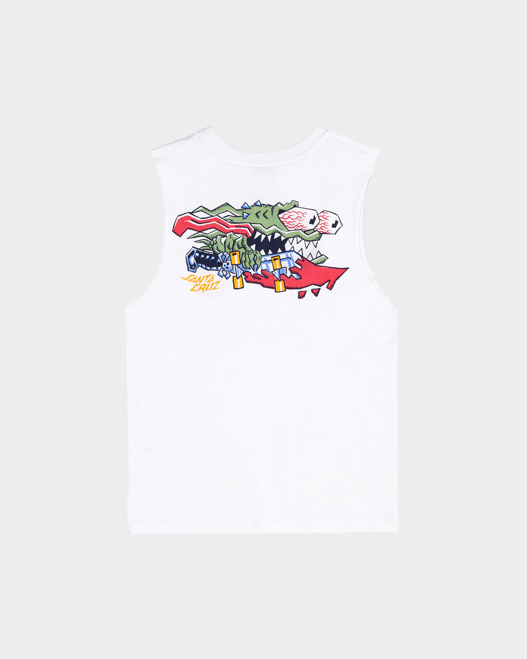 Meek Scratched Slasher Boys Muscle T-shirt White
