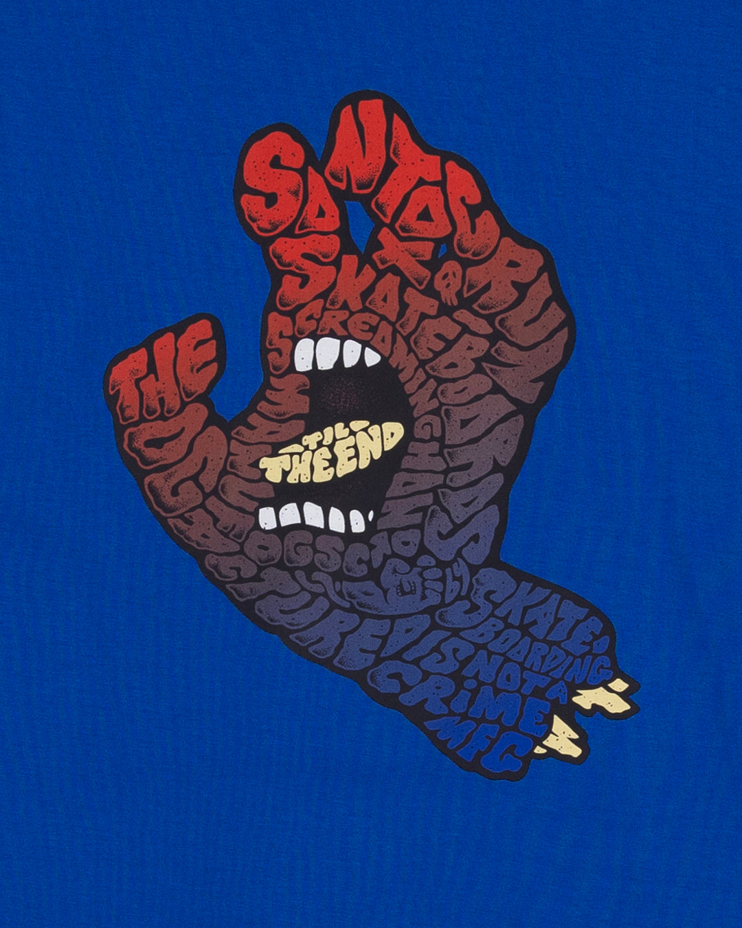 Letter Hand Fade Boys Muscle T-shirt Cobalt