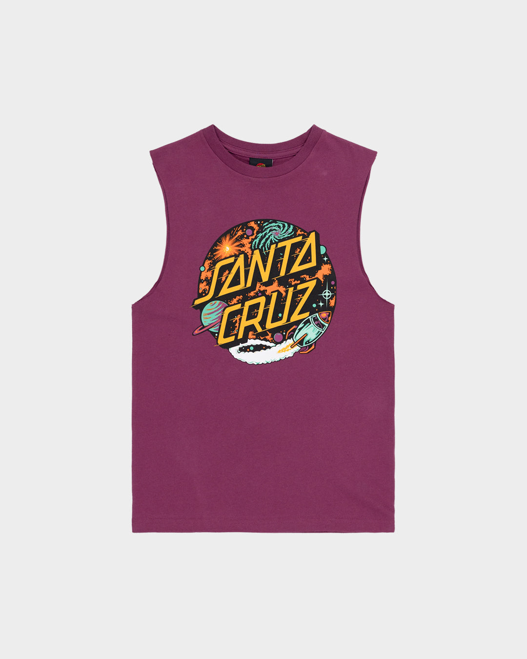 Space Dot Boys Muscle T-shirt Maroon