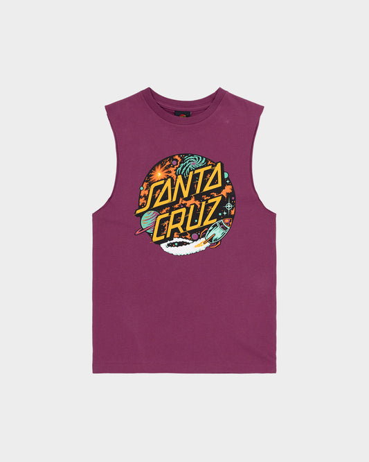 Space Dot Boys Muscle T-shirt Maroon