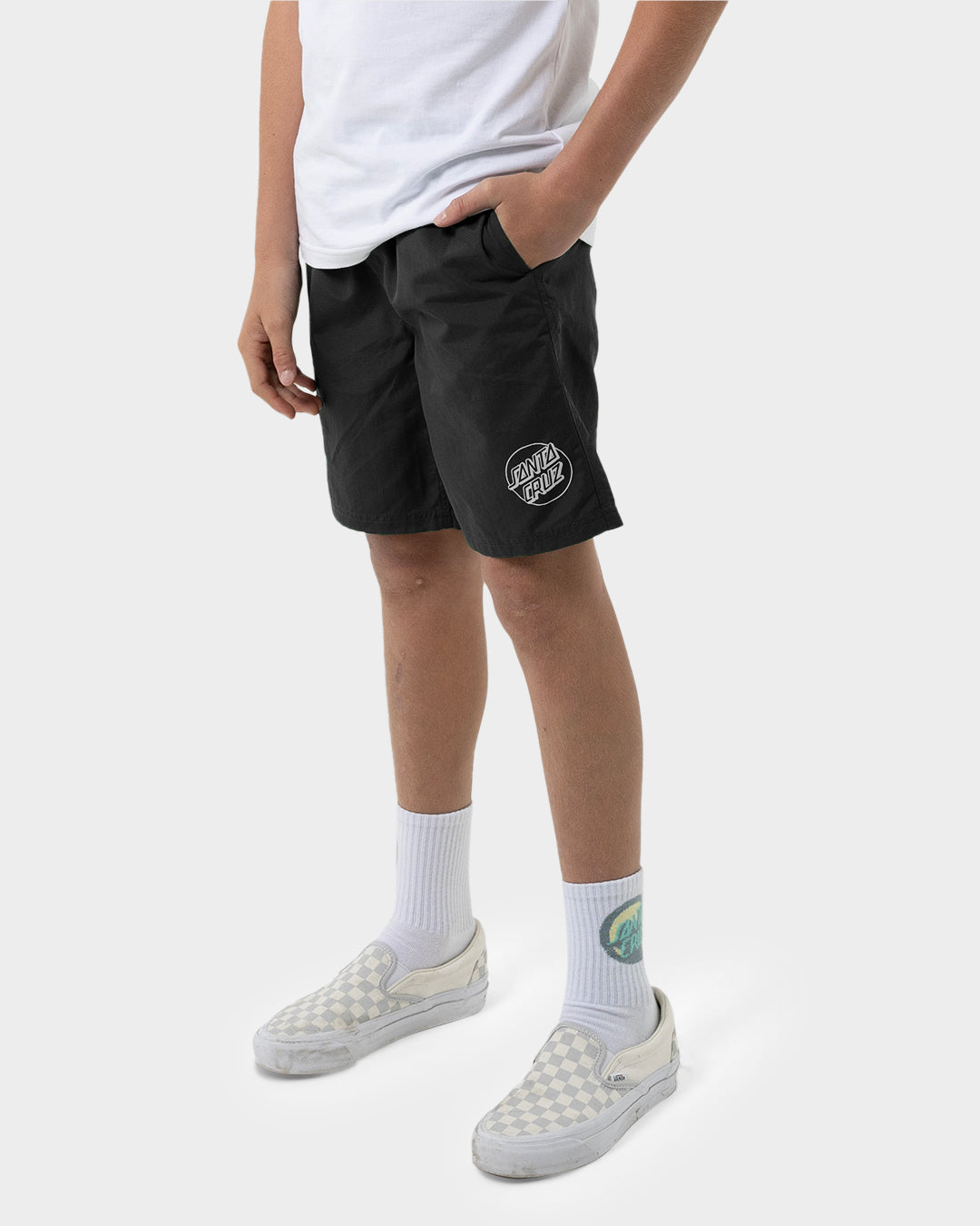 Opus Dot Cruzier Boys Beach Shorts Black