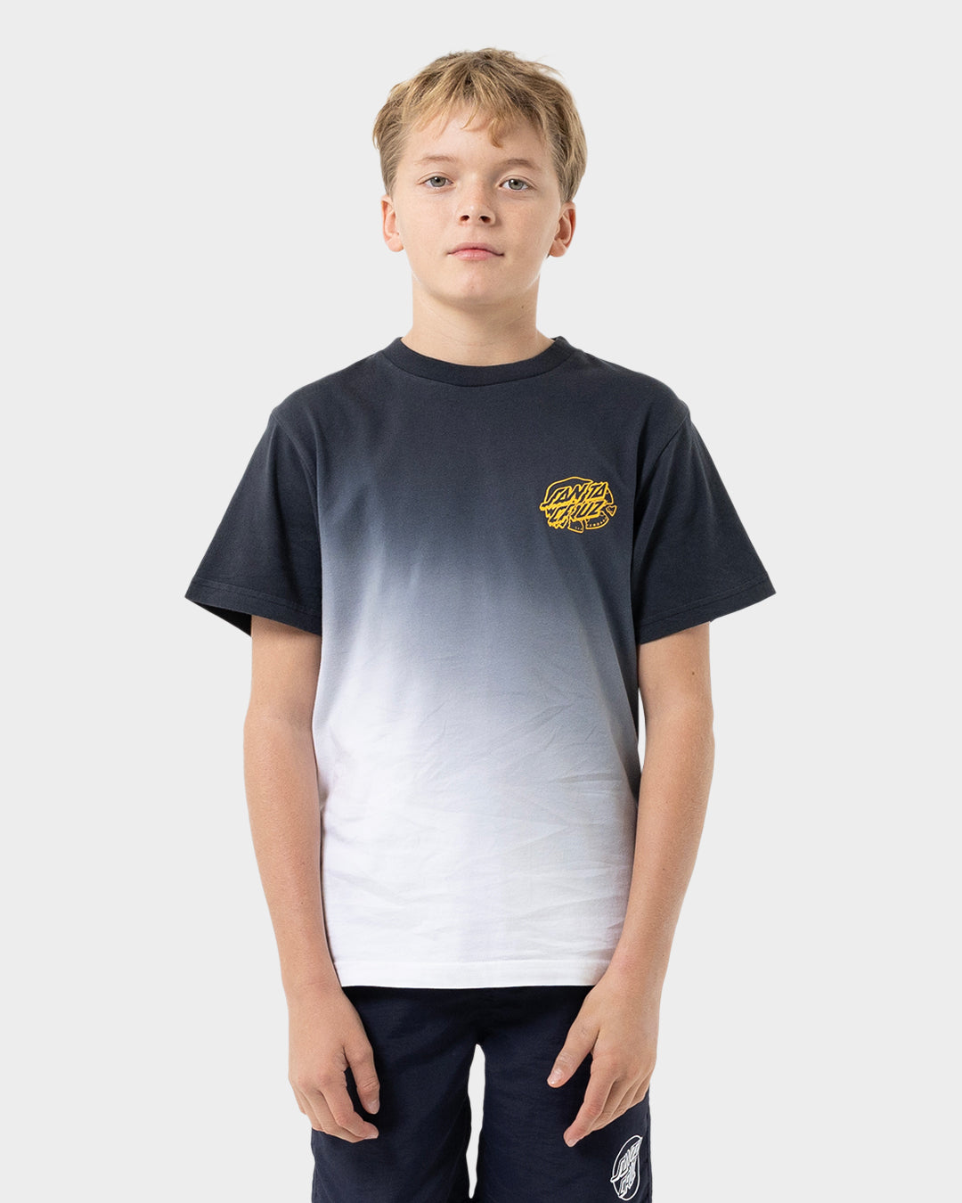 Universal Hand Oval Dot Boys T-shirt Black Tie Dye