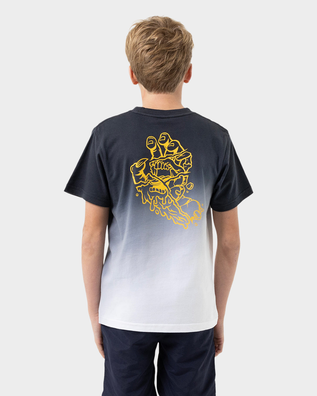 Universal Hand Oval Dot Boys T-shirt Black Tie Dye