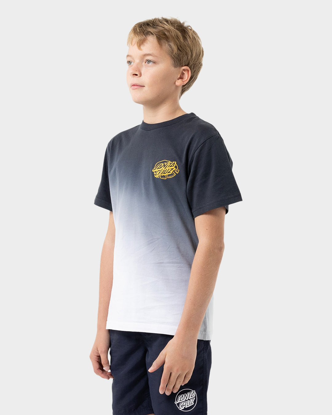 Universal Hand Oval Dot Boys T-shirt Black Tie Dye