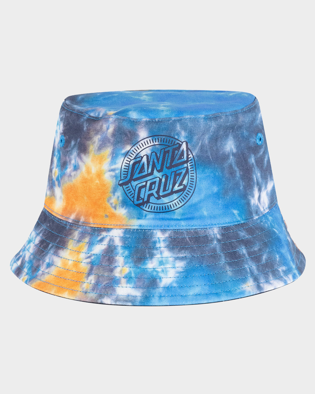 Industrial Dot Mono Boys Reversible Bucket Hat Blue Tie Dye