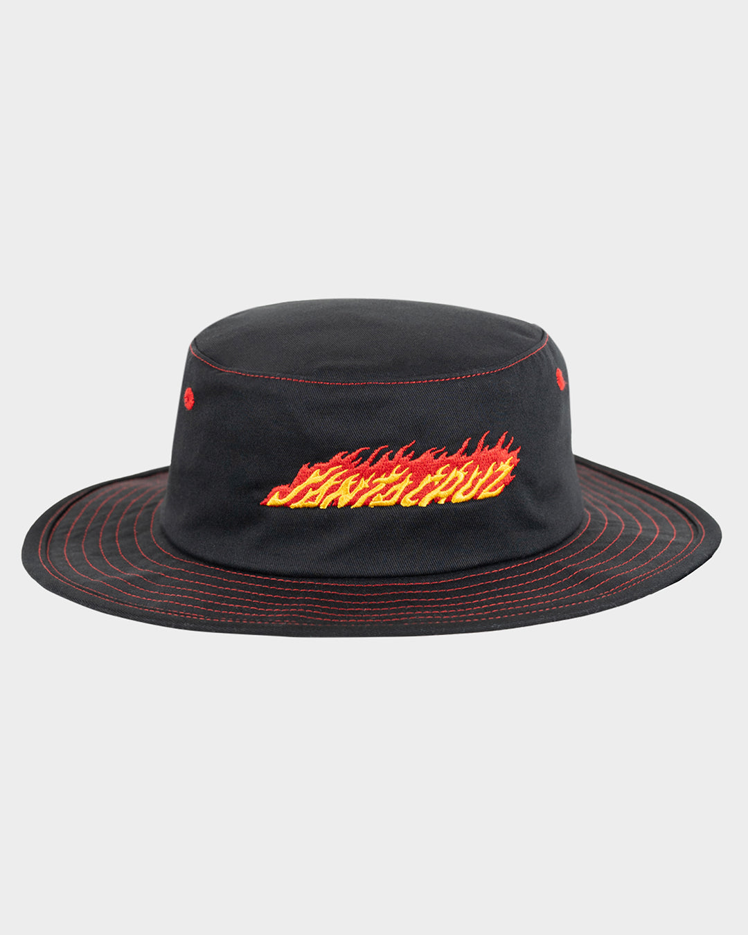 Flame Strip Boys Hat Black