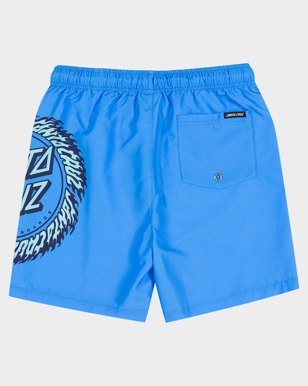 Flame Ringed Dot Boys Boardshort Blue
