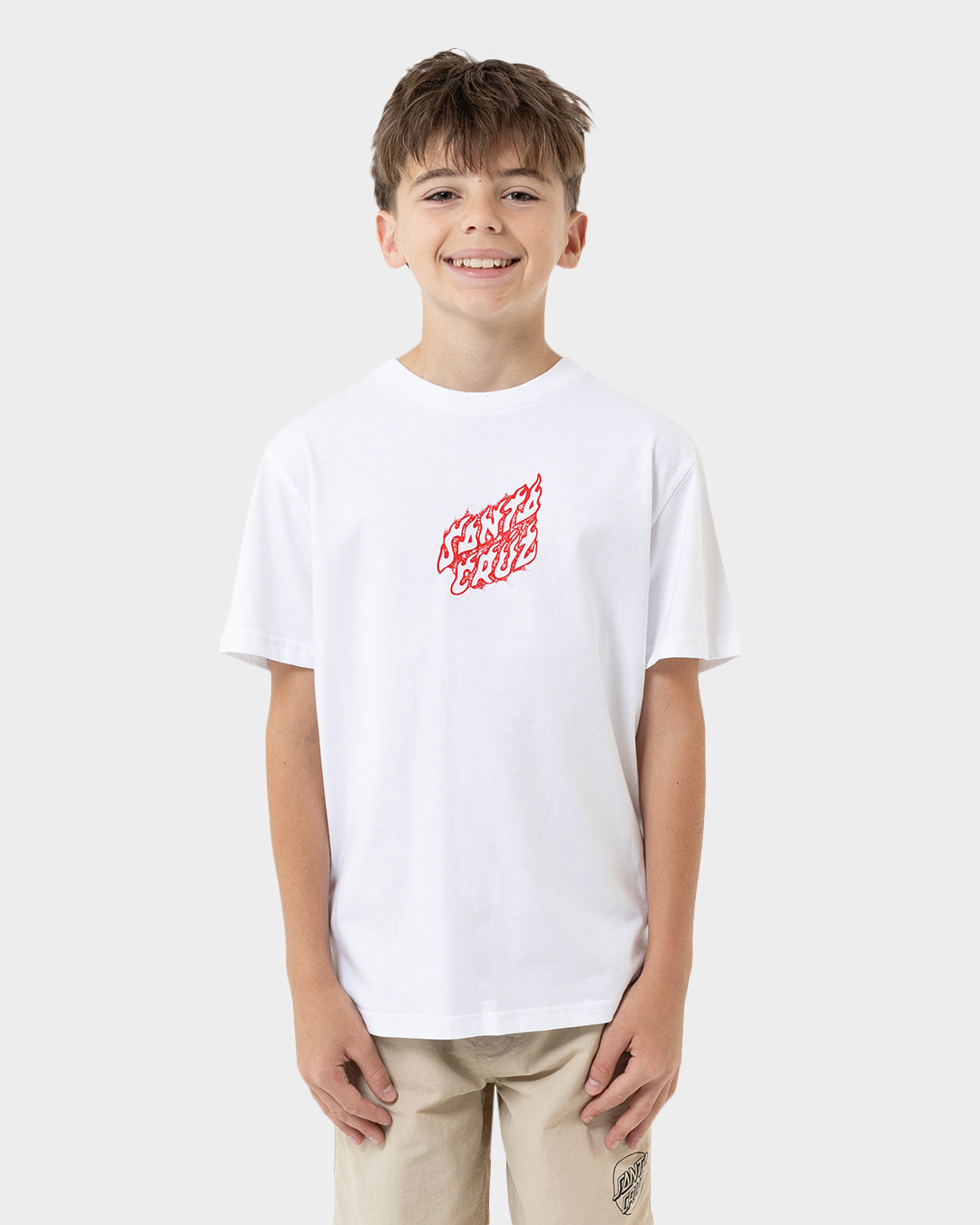 Crossbone Dot Mono Boys T-shirt White