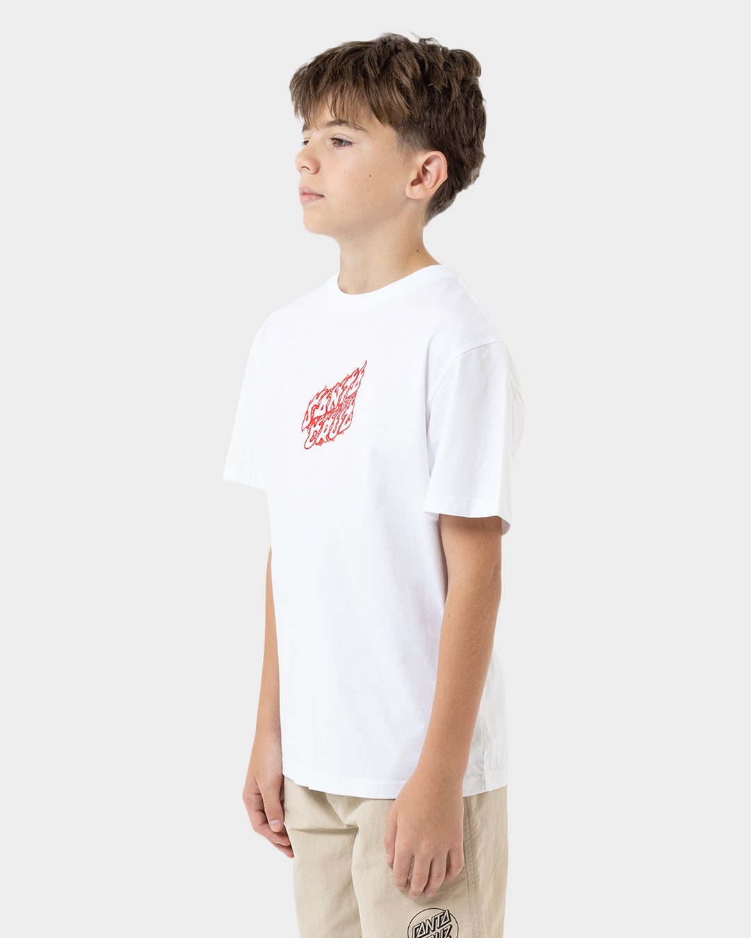 Crossbone Dot Mono Boys T-shirt White
