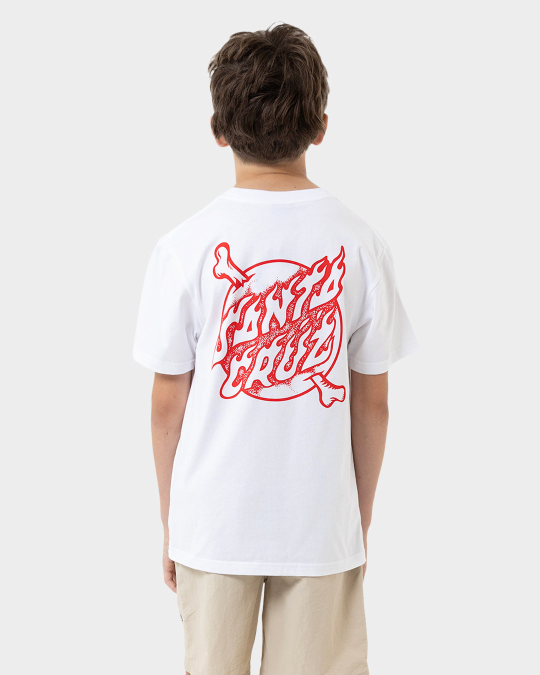 Crossbone Dot Mono Boys T-shirt White