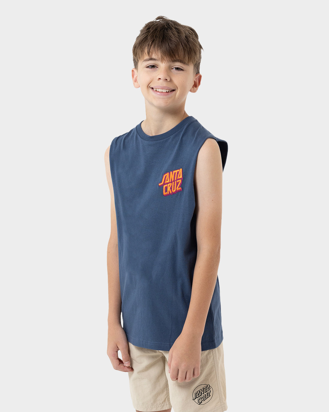 Summer 76 Boys Muscle T-shirt Dark Blue