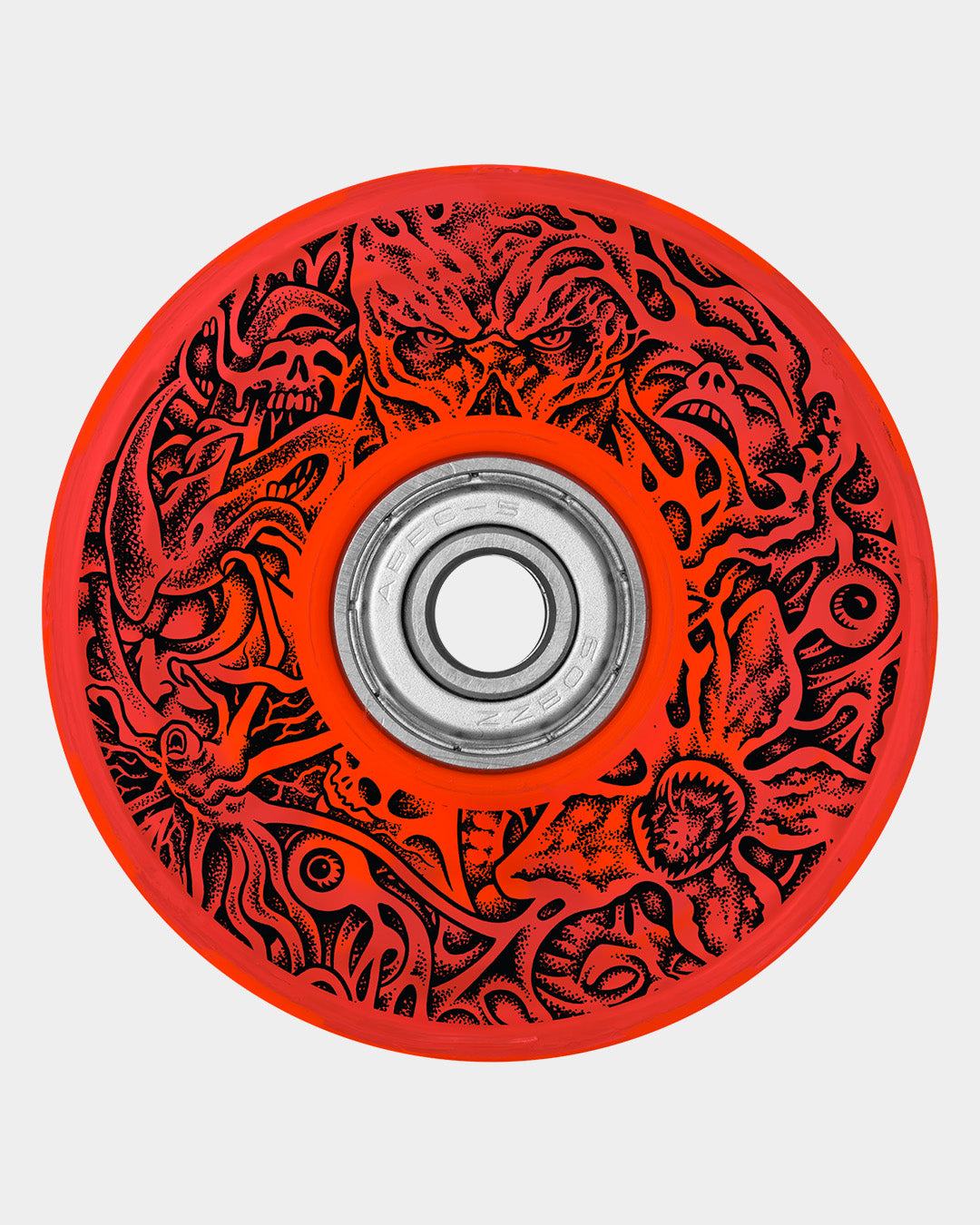 66mm Stranger Things Hellfire Club Light Ups 78a Slime Balls Skateboard Wheels Red