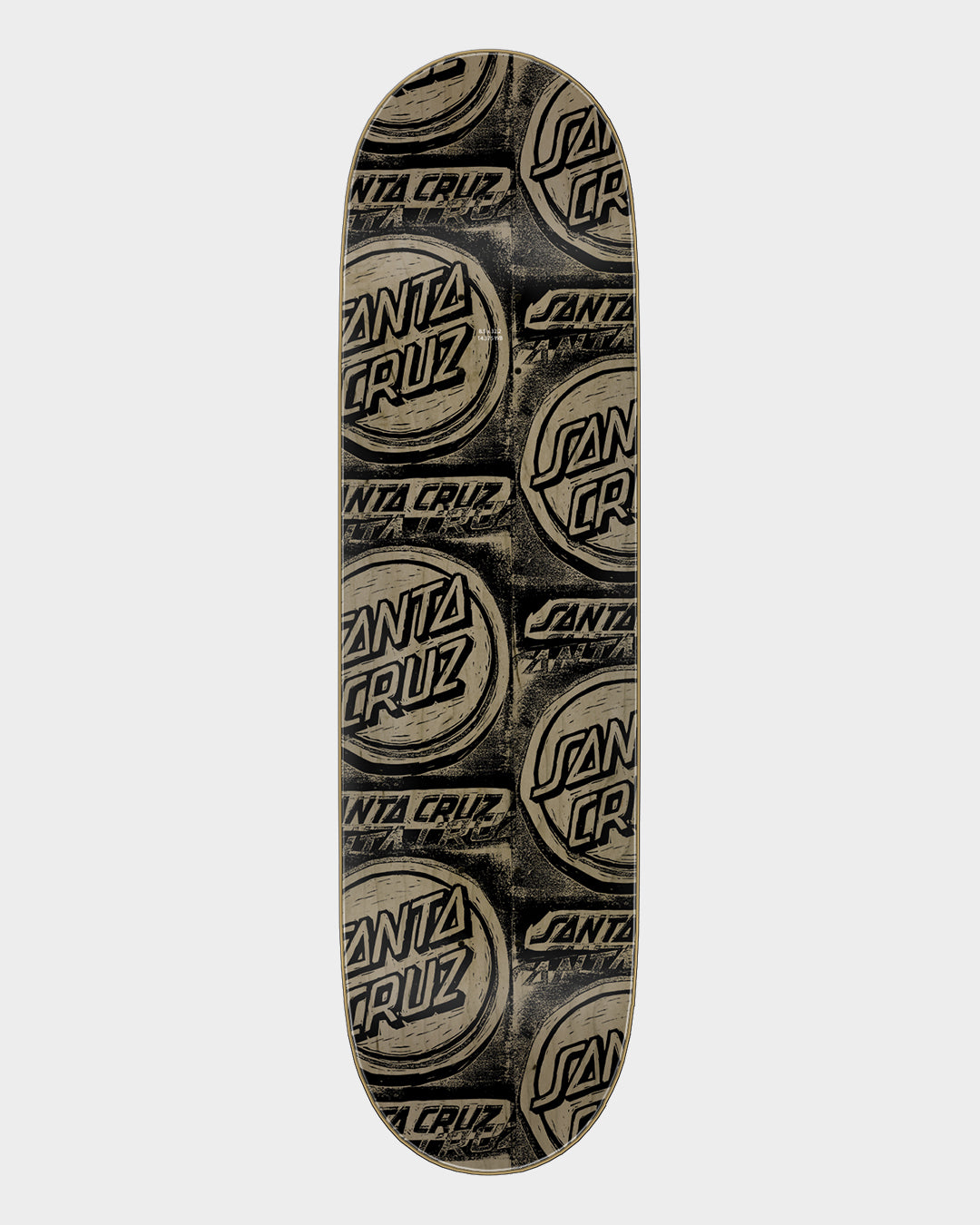 8.50in Cut Collage 7 Ply Birch Santa Cruz Skateboard Deck