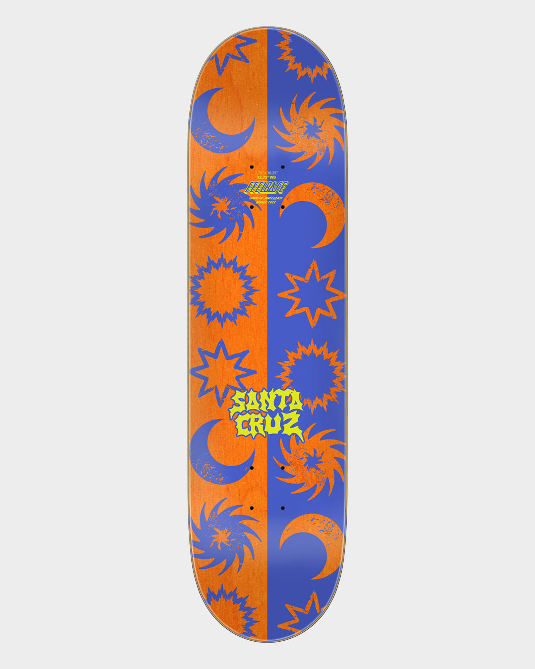 7.75in Sun Stamp Feelbase Santa Cruz Skateboard Deck
