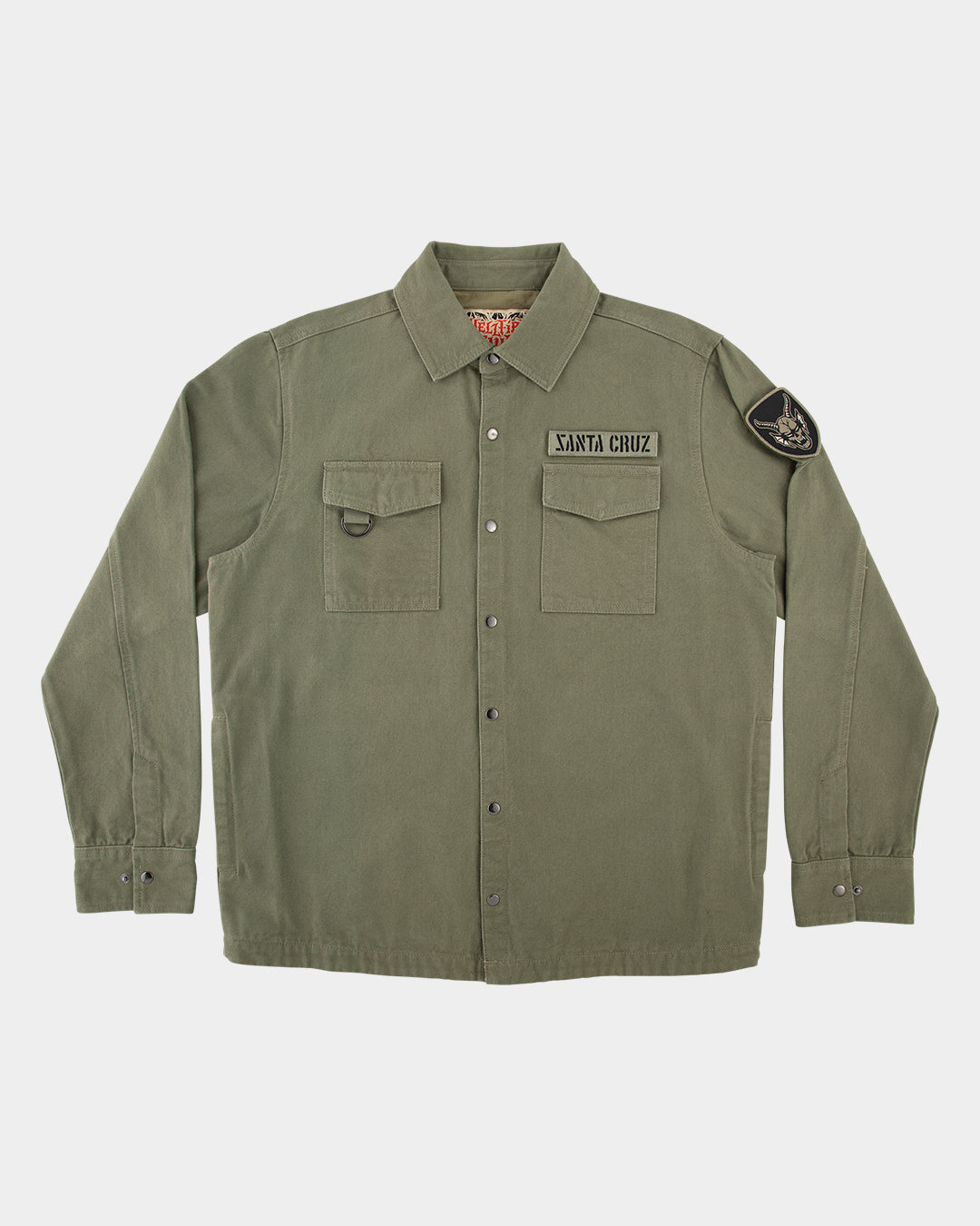Stranger Things Crawl Mens Santa Cruz Military Jacket Army