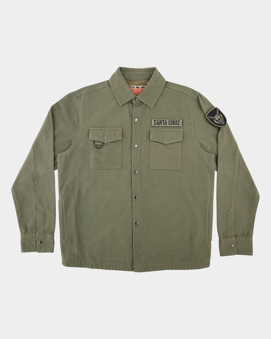 Stranger Things Crawl Mens Santa Cruz Military Jacket Army