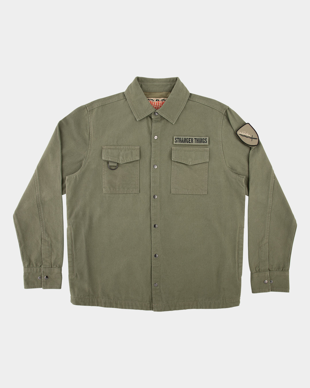 Stranger Things Crawl Mens Santa Cruz Military Jacket Army