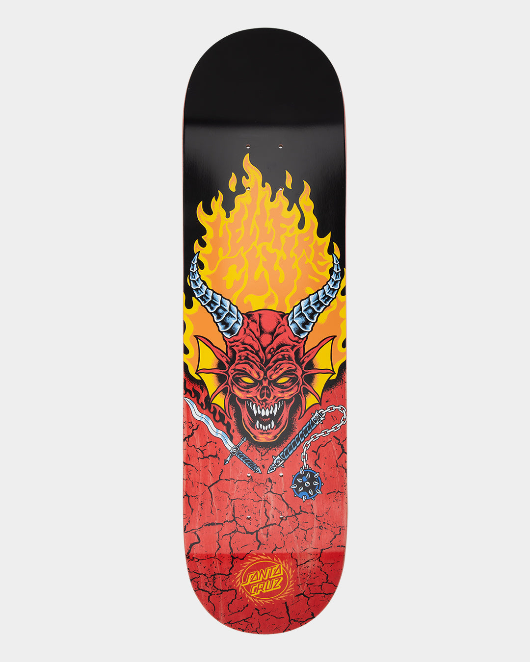 8.25in Stranger Things Hellfire Club Santa Cruz Skateboard Deck