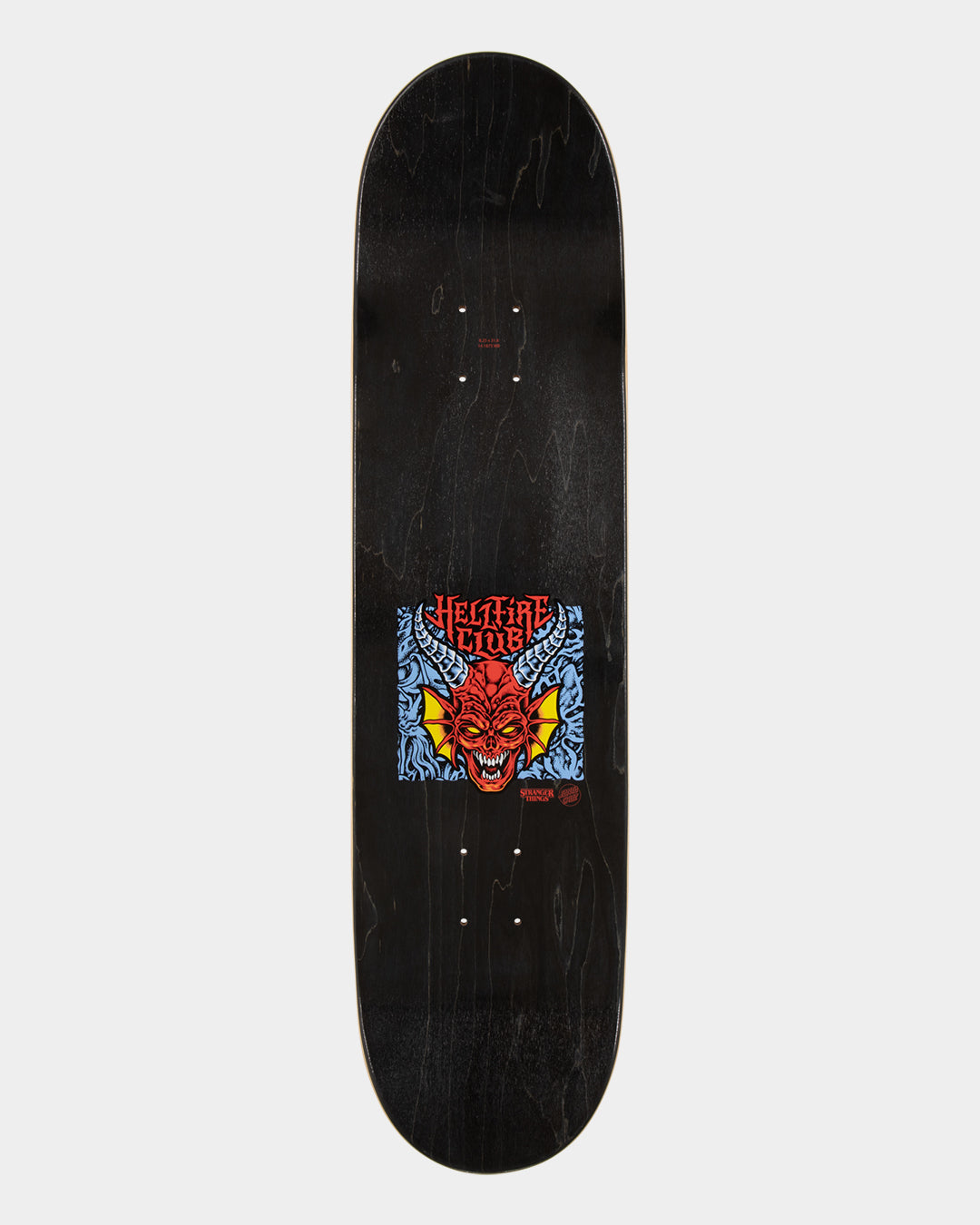 8.25in Stranger Things Hellfire Club Santa Cruz Skateboard Deck