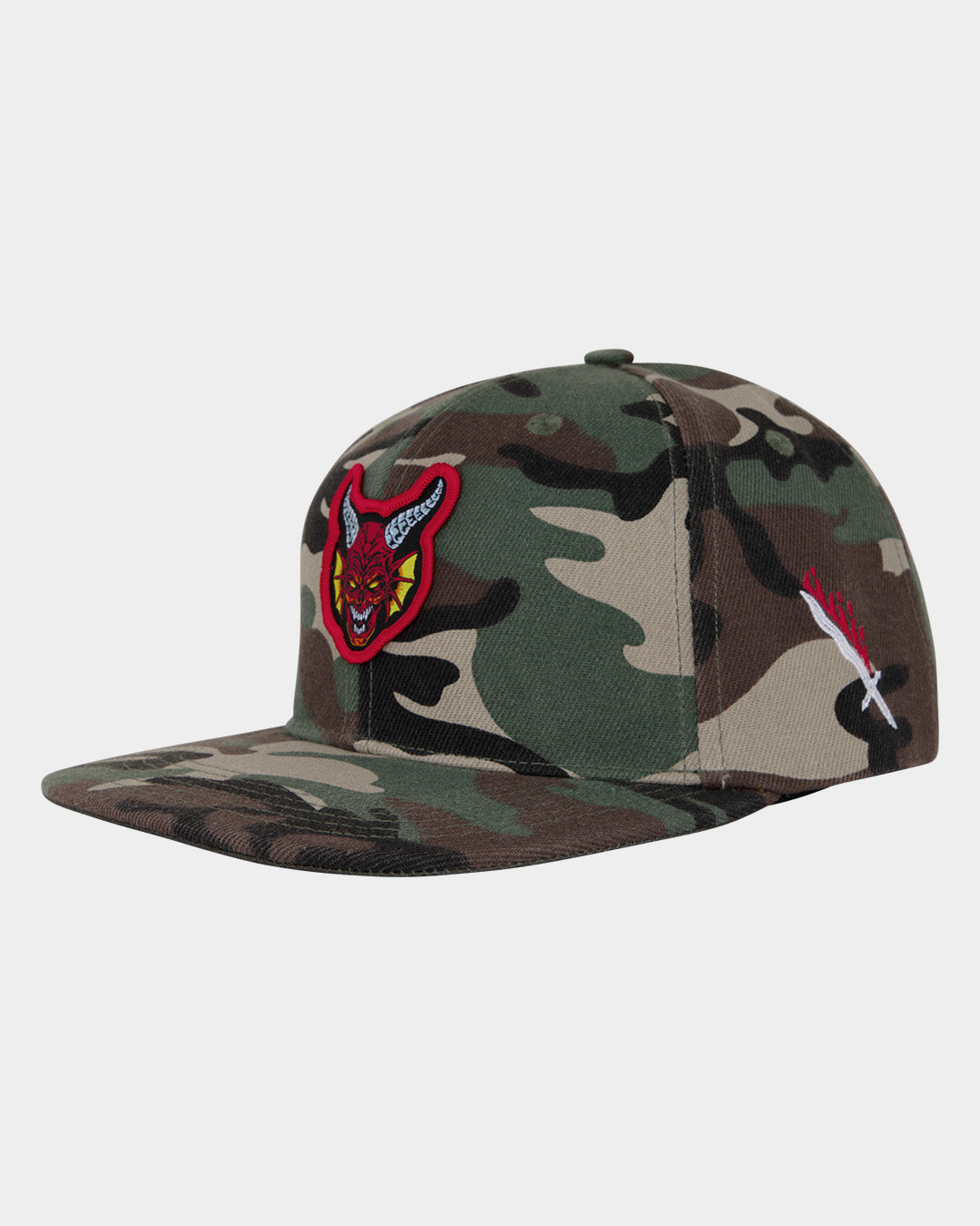 Stranger Things Hellfire Club Snapback Hat Camo