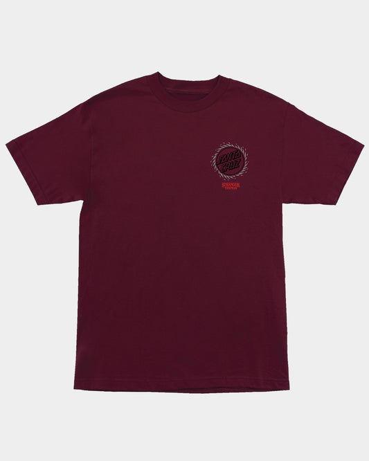 Stranger Things Hellfire Pit Men's T-shirt Maroon