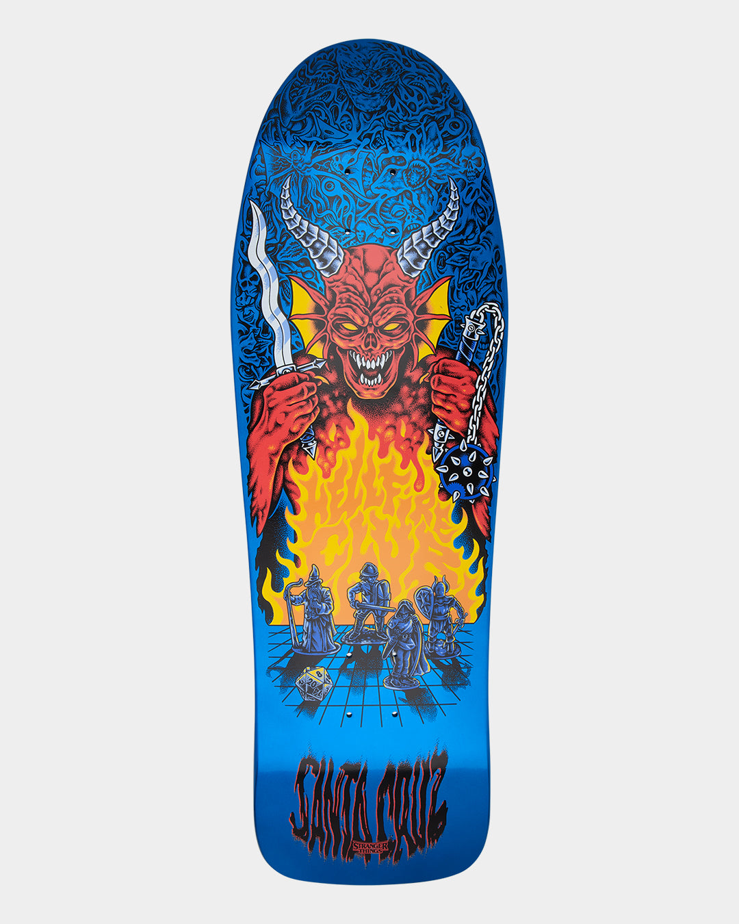 10.07in Stranger Things Knox Hellfire Pit Santa Cruz Skateboard Deck