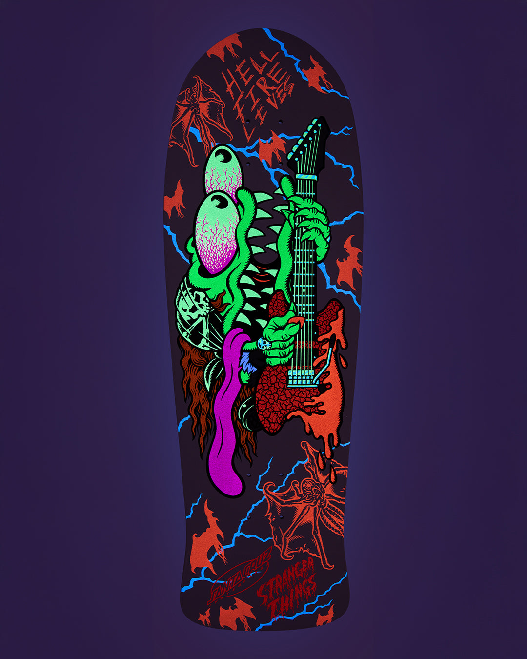 10.1in Stranger Things Meek Eddie Slasher Reveal Santa Cruz Skateboard Deck