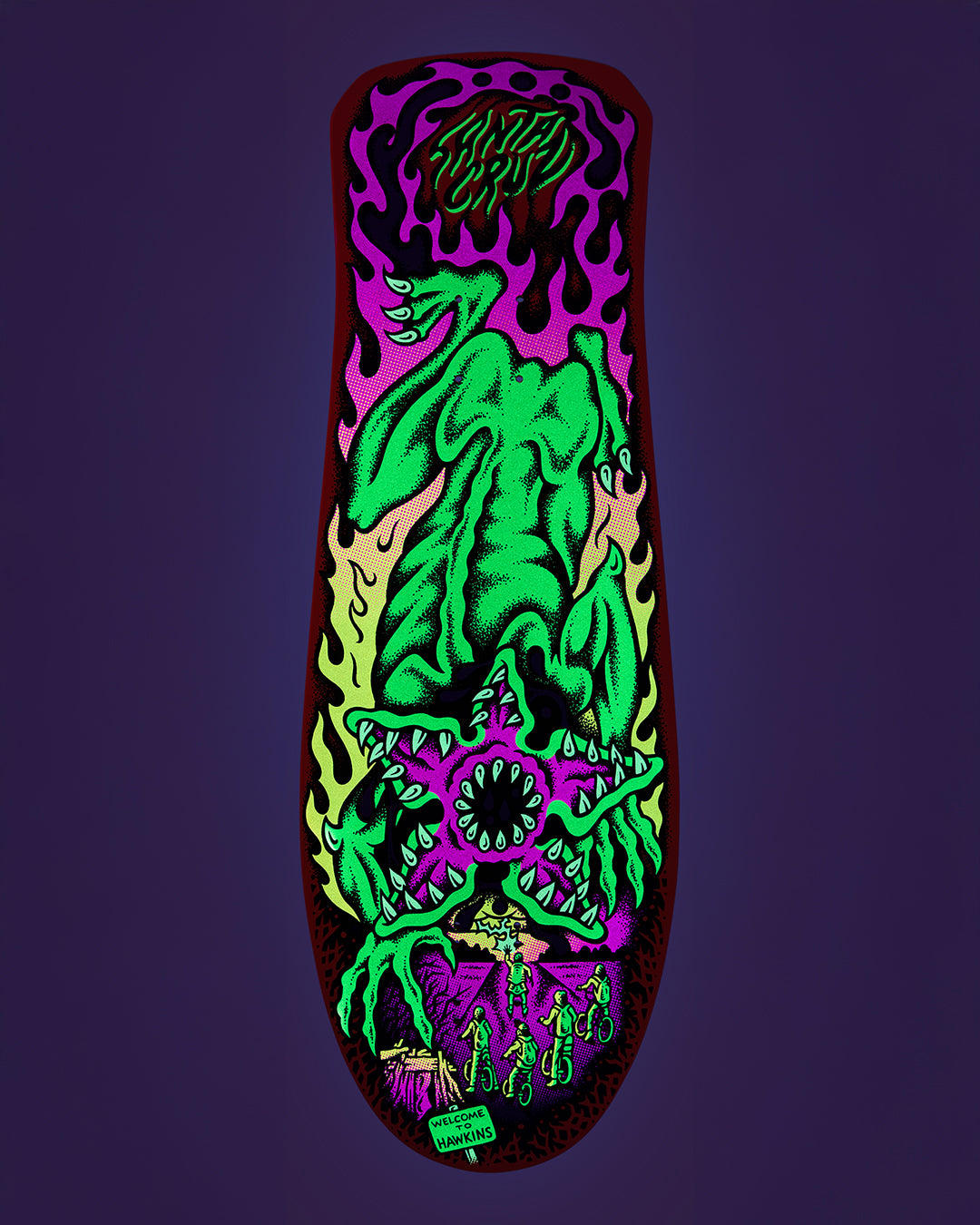 10.3in Stranger Things Salba Demogorgon Santa Cruz Skateboard Deck