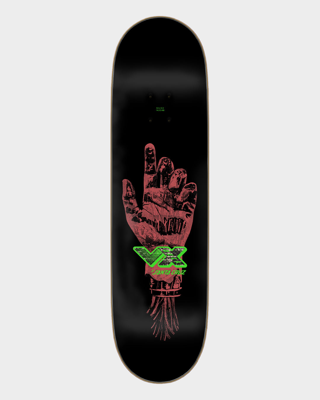 8.50in Wooten Dystopia VX Santa Cruz Skateboard Deck