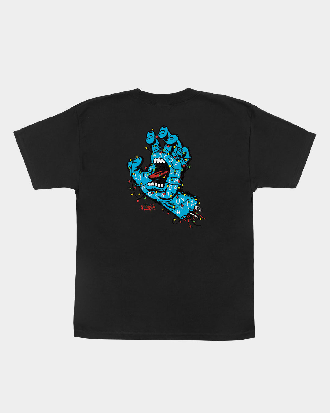 Stranger Things Screaming Lights Youth T-shirt Black
