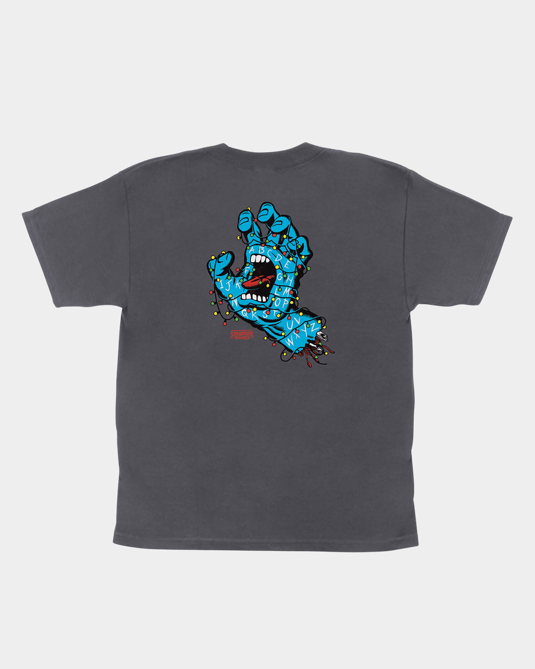 Stranger Things Screaming Lights Youth T-shirt Charcoal