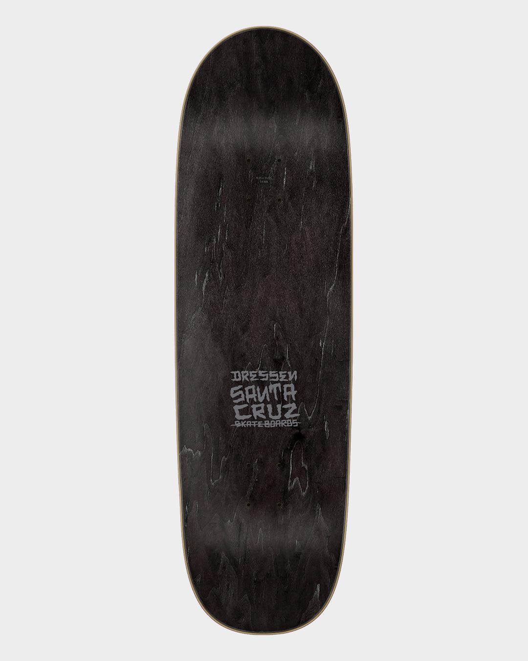 9.25in Dressen Skull Rose Santa Cruz Shaped Skateboard Deck