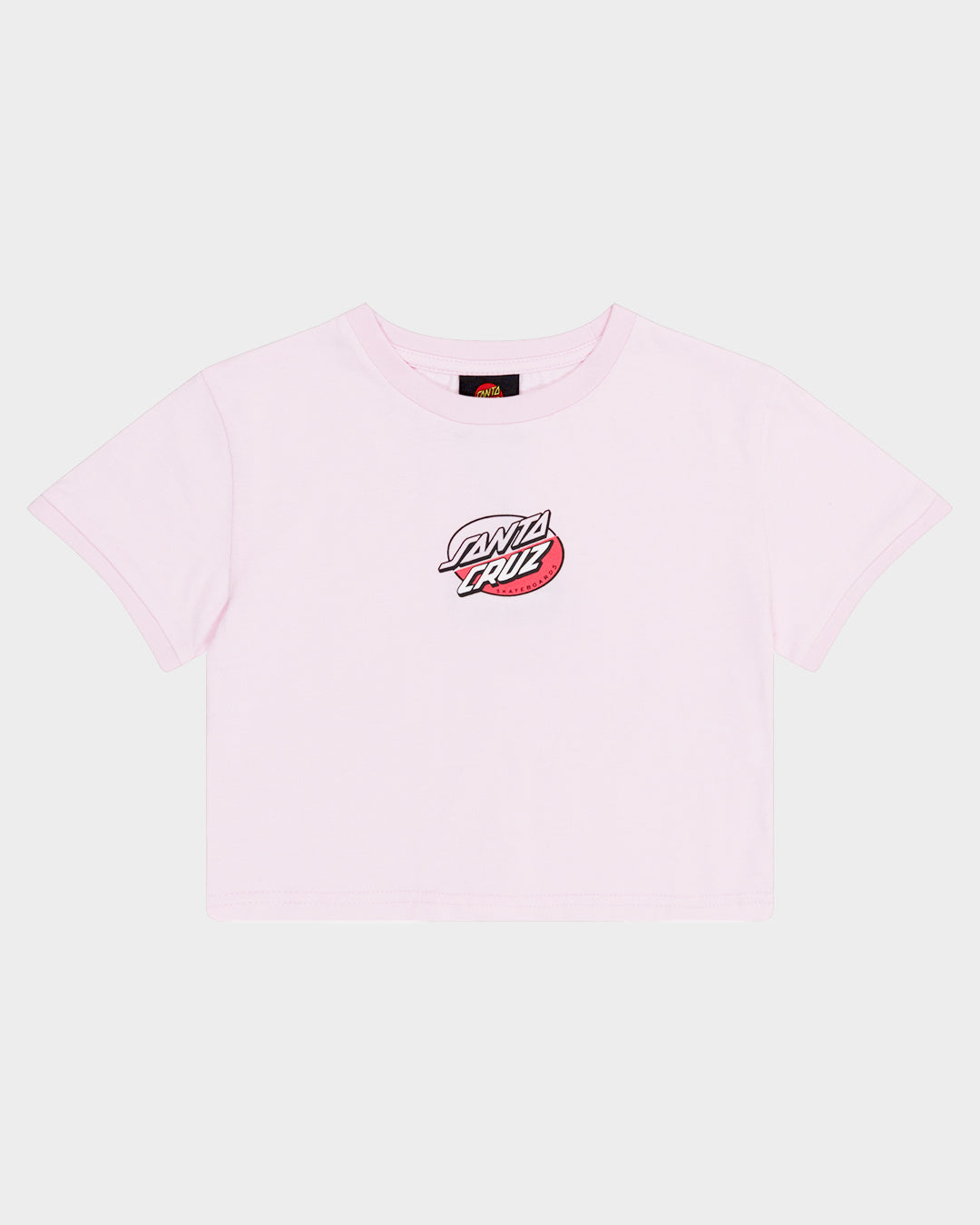 Oval Dot Splice Girls Baby Fit T-Shirt Pale Pink