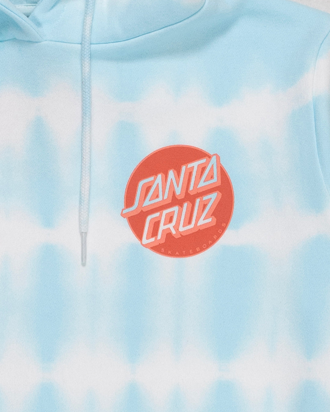 Other Dot Redux Girls Cropped Hoodie Aqua Tie Dye