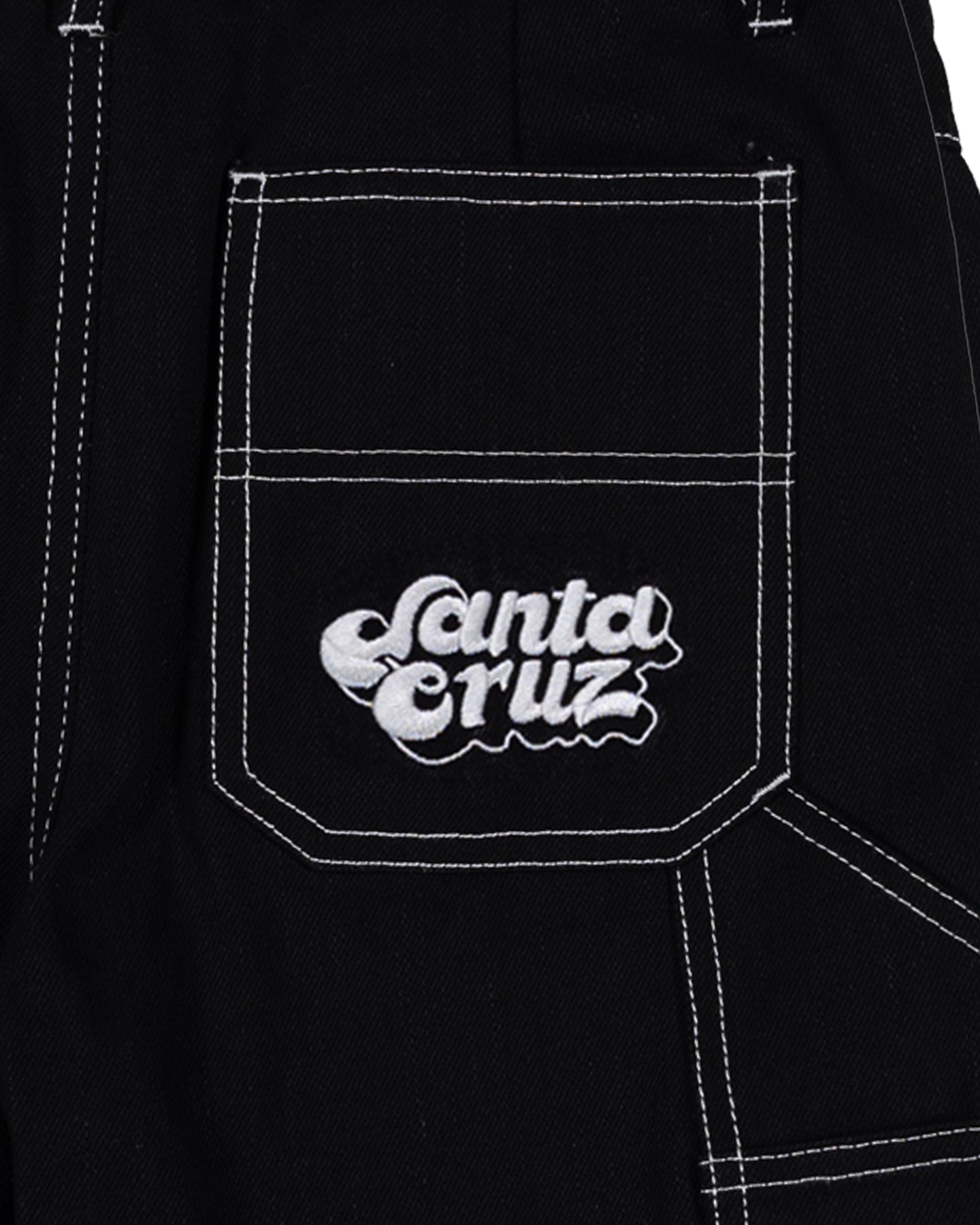 Groovy Stack Girls Carpenter Jean Shorts Black