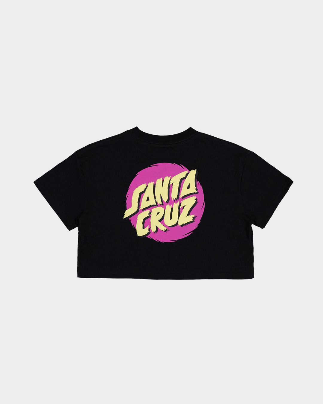Style Dot Girls Oversize Cropped T-shirt Off Black