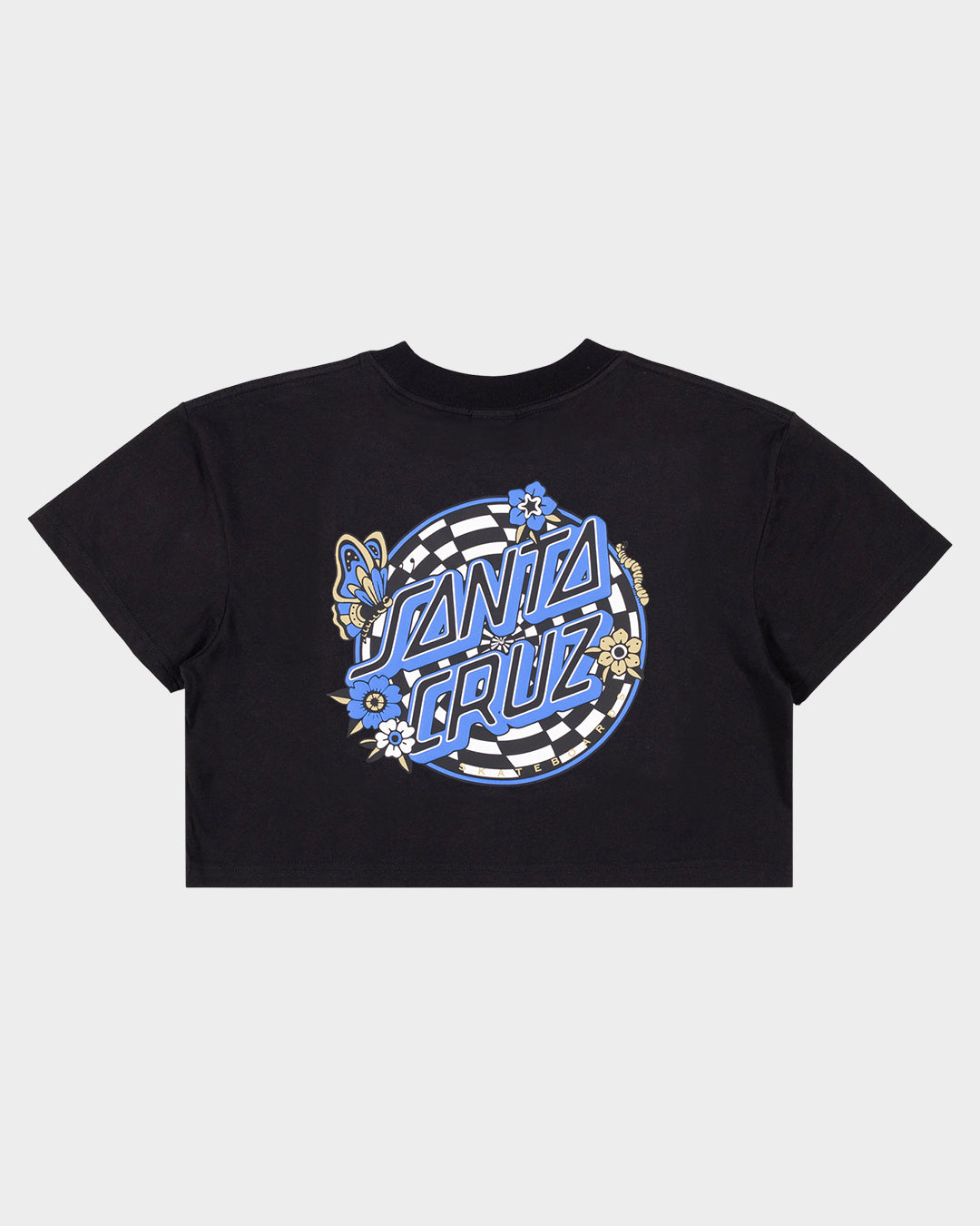 Field Check Dot Girls Cropped T-Shirt