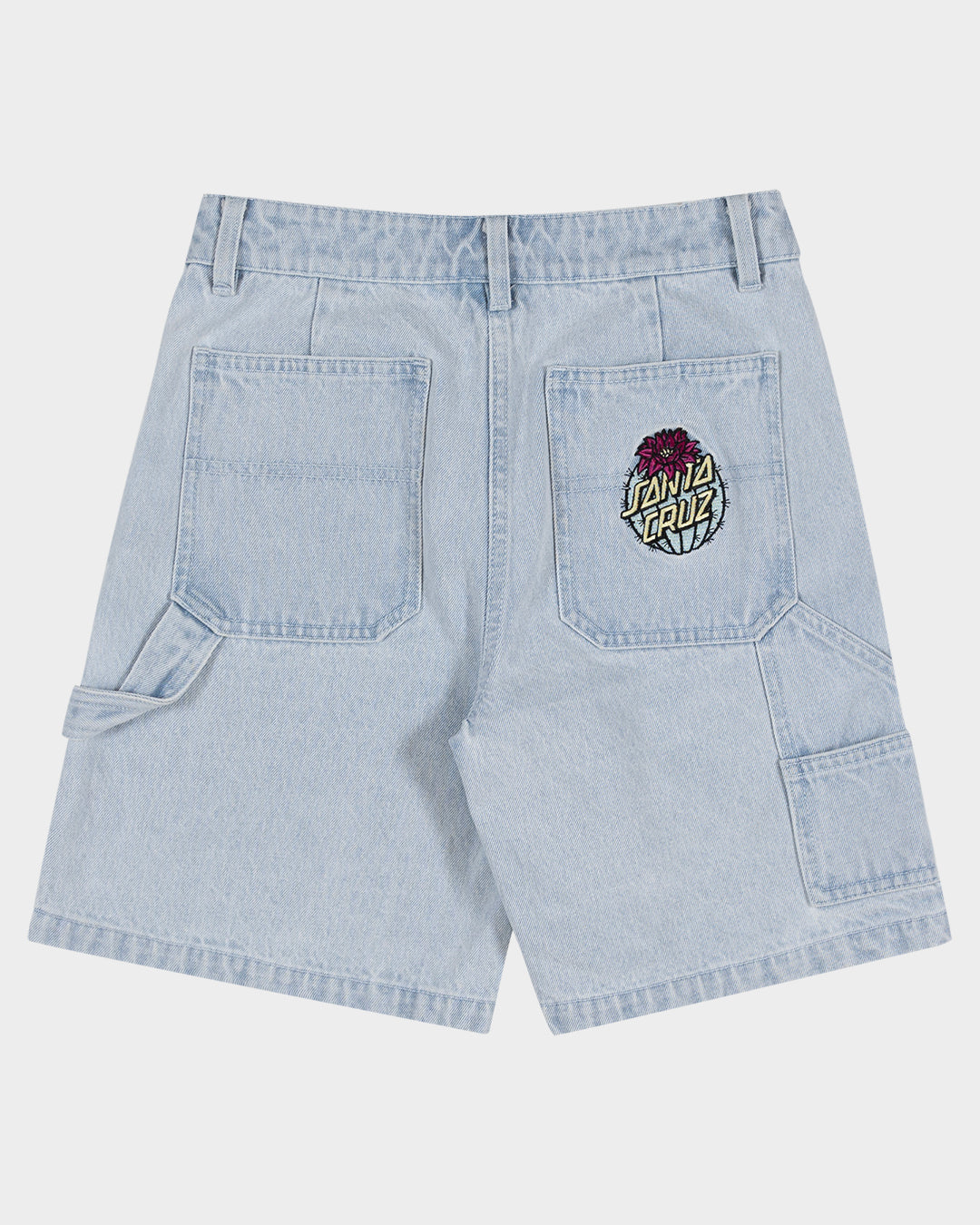 Cactus Dot Girls Carpenter Short Light Washed Indigo