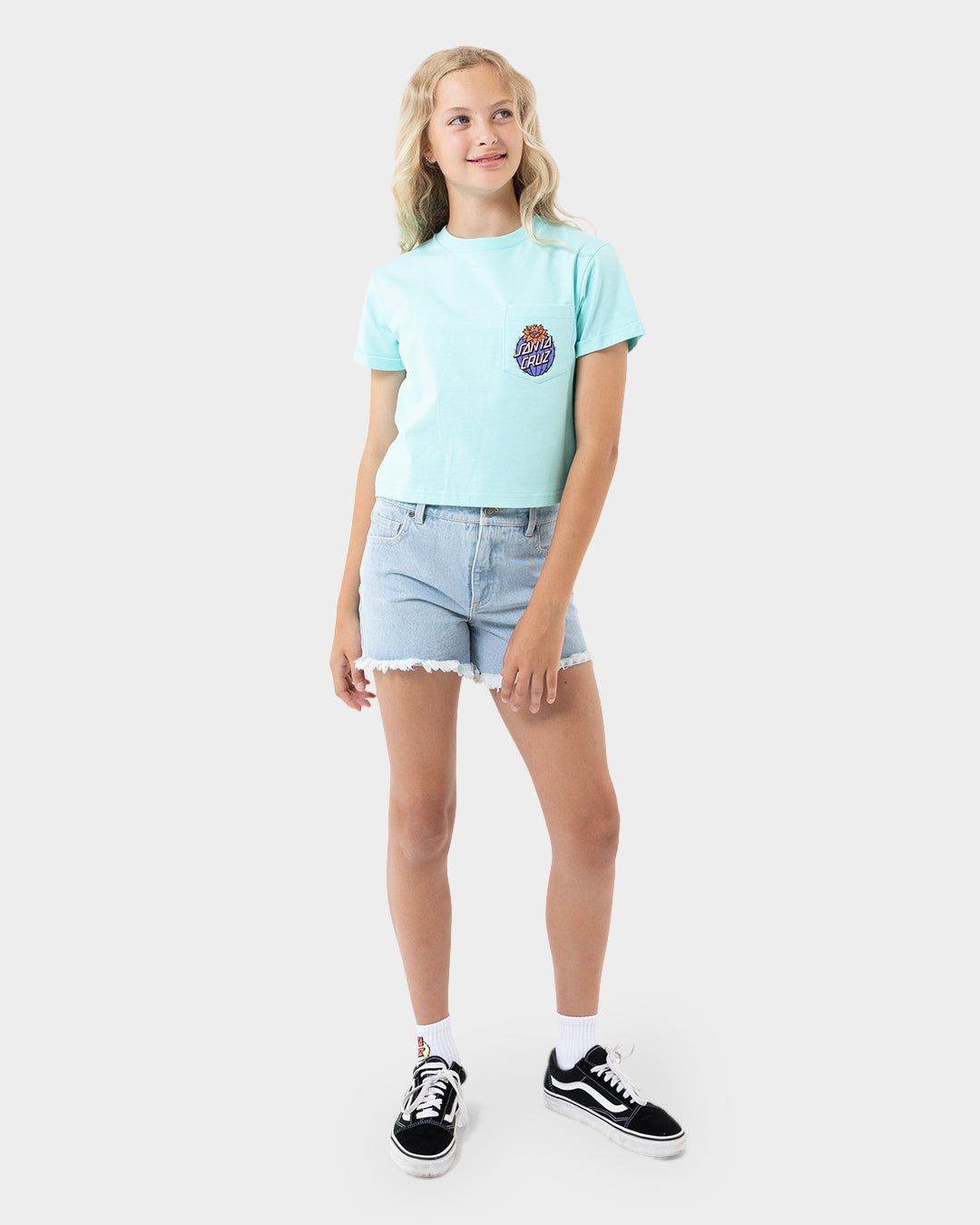 Cactus Dot Girls T-shirt Aqua