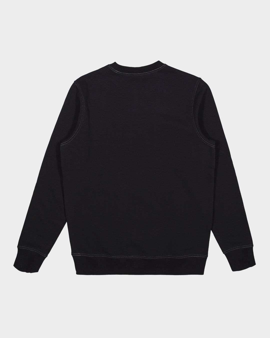 Solid Strip Men's Crew Neck Sweater Black