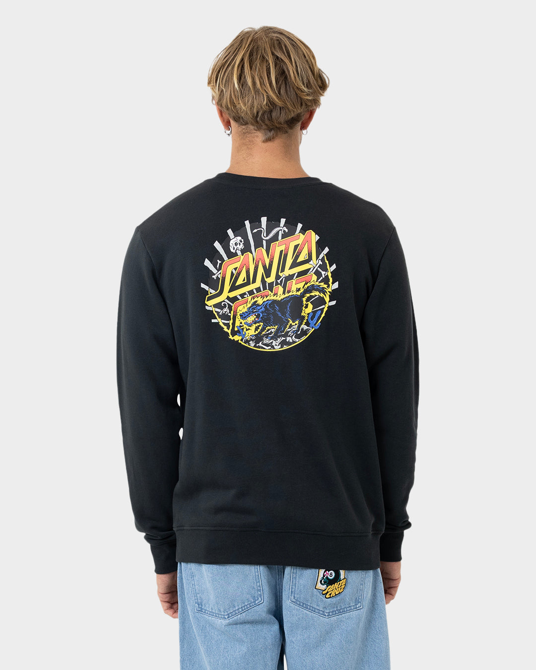 Kendall Wolf Dot Men's Sweater Off Black