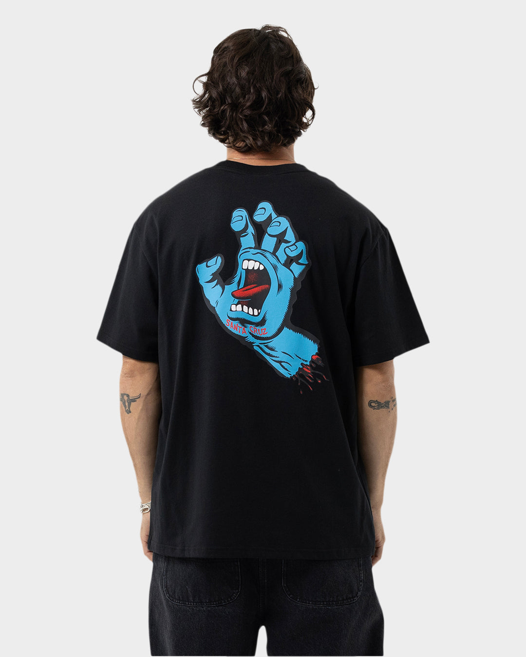 OS Opus Dot Screaming Hand Men's Box Fit T-Shirt Black