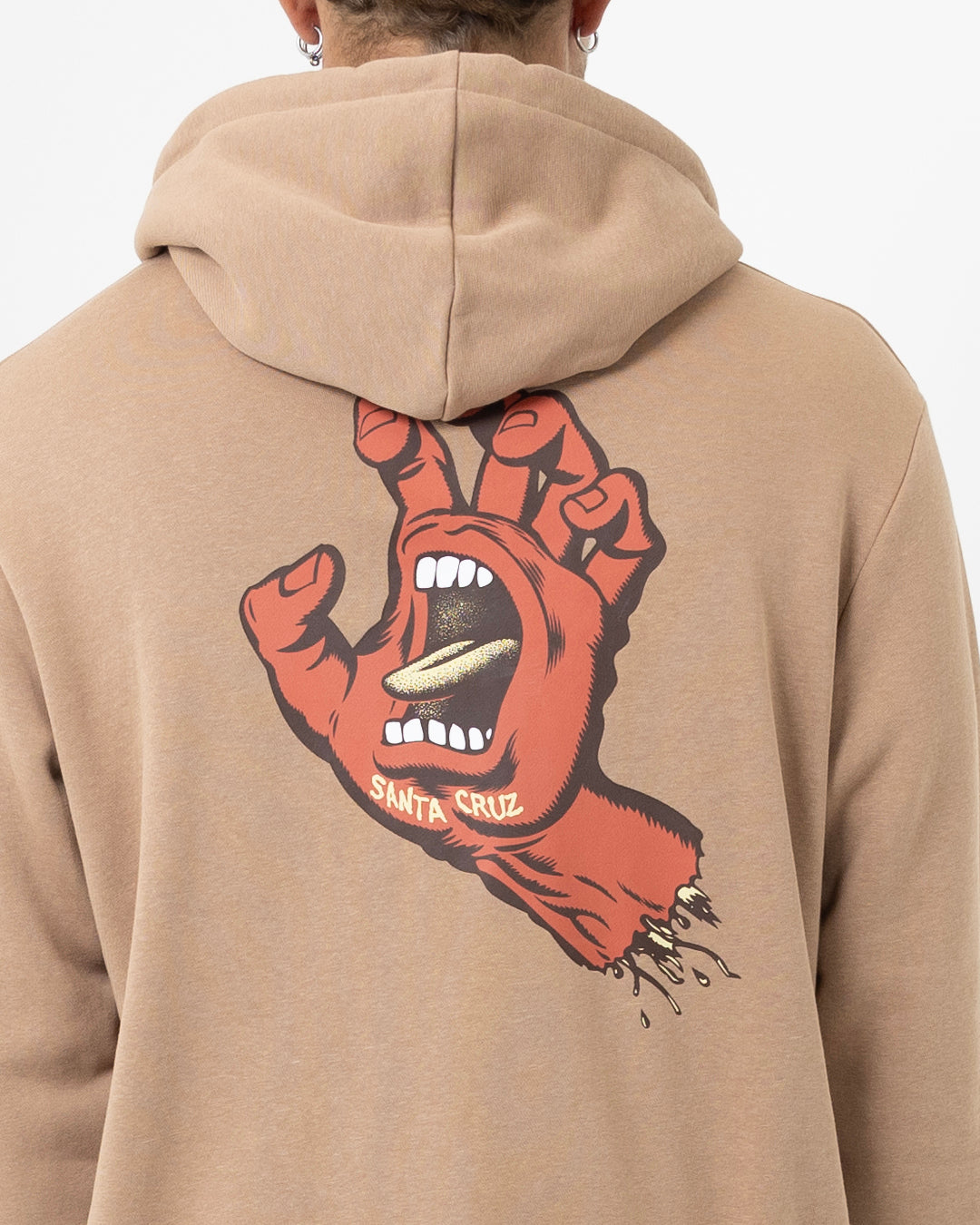 OS Opus Screaming Hand Men's Pullover Hoodie Taupe