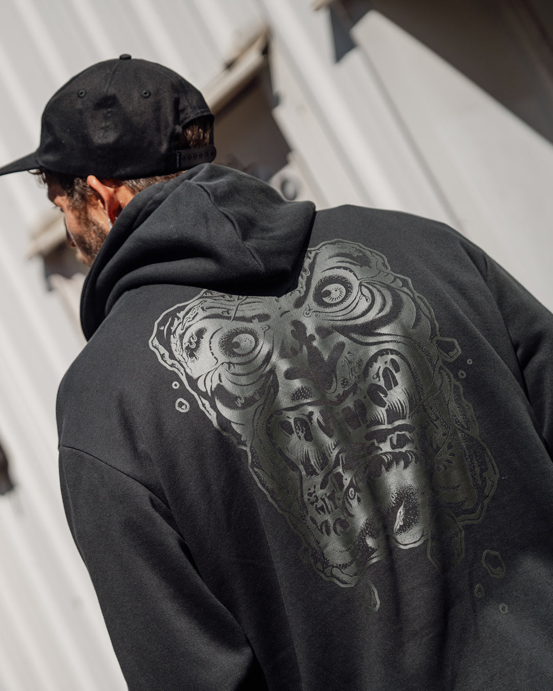 OS Roskopp Destruct Face Men's Pullover Hoodie Off Black