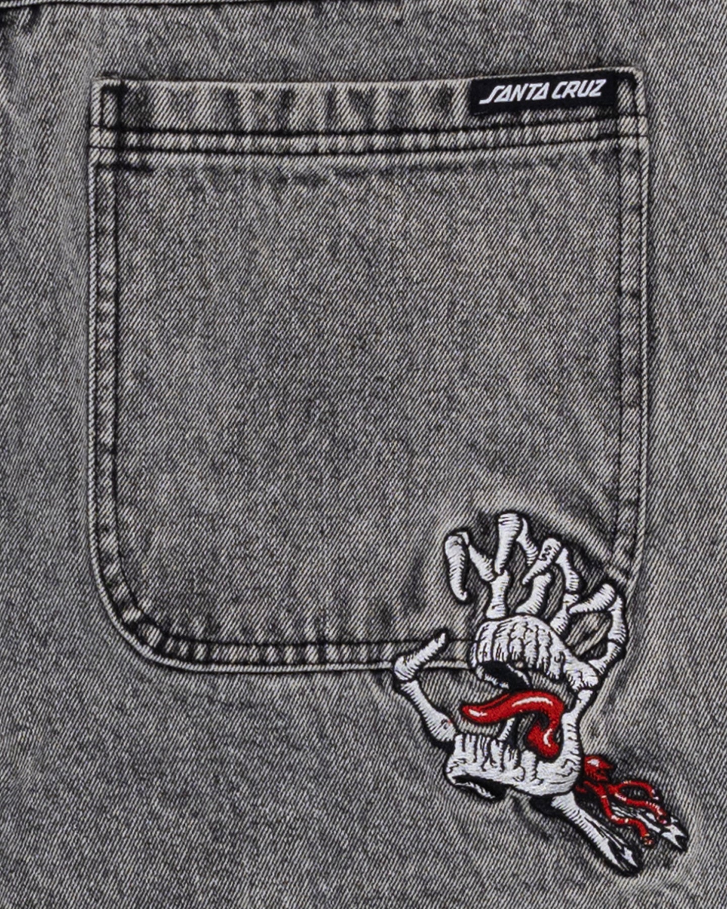 Bone Hand Evolved Men's Jean Shorts Washed Grey