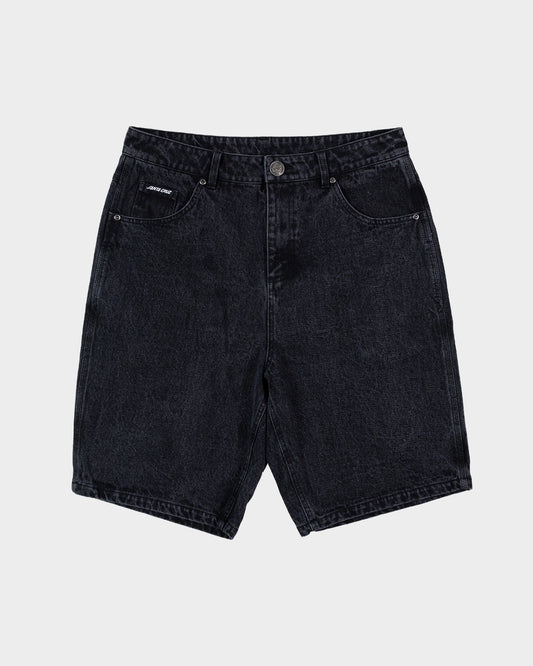Dressen Roses Men's Jean Shorts Washed Black