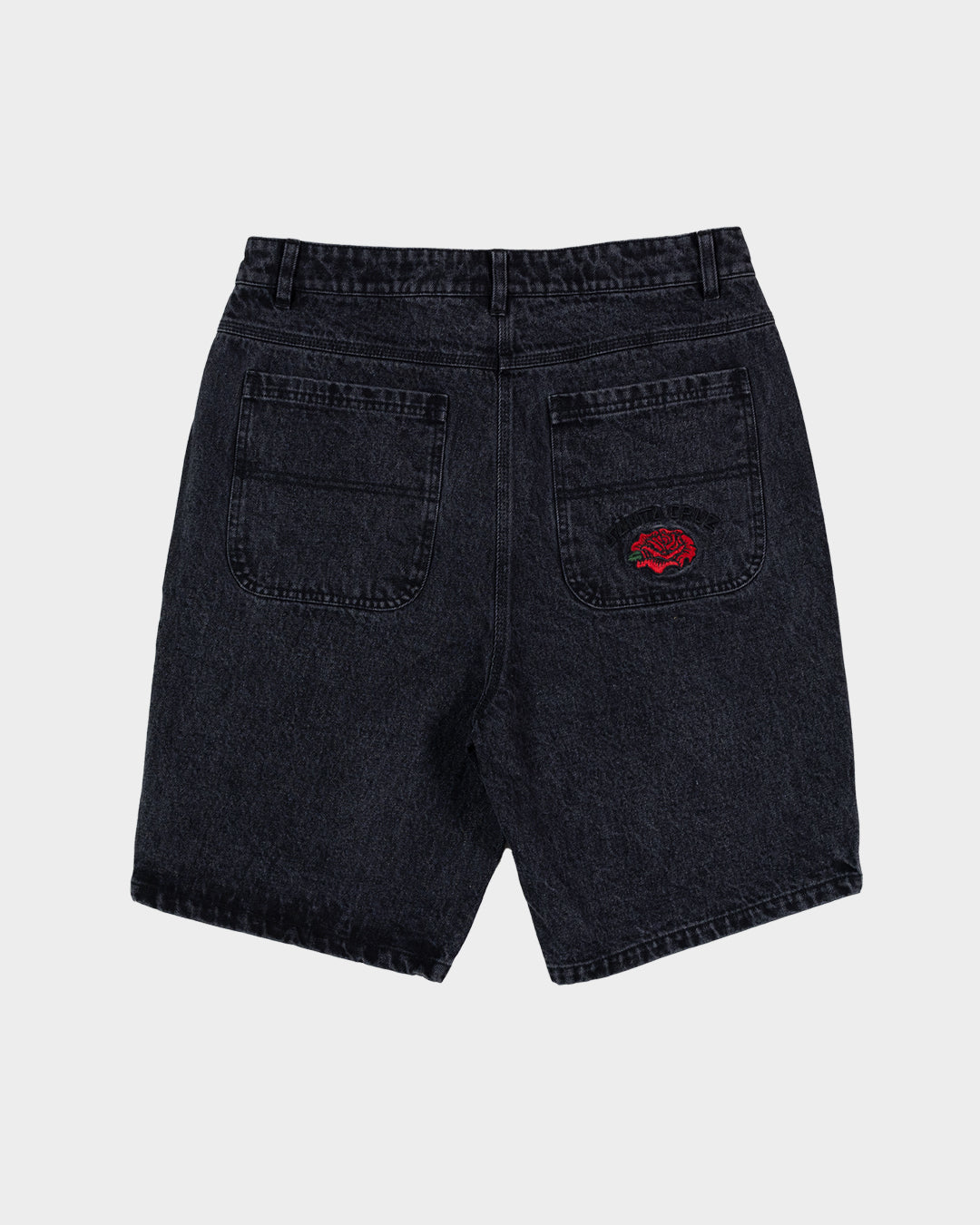 Dressen Roses Men's Jean Shorts Washed Black