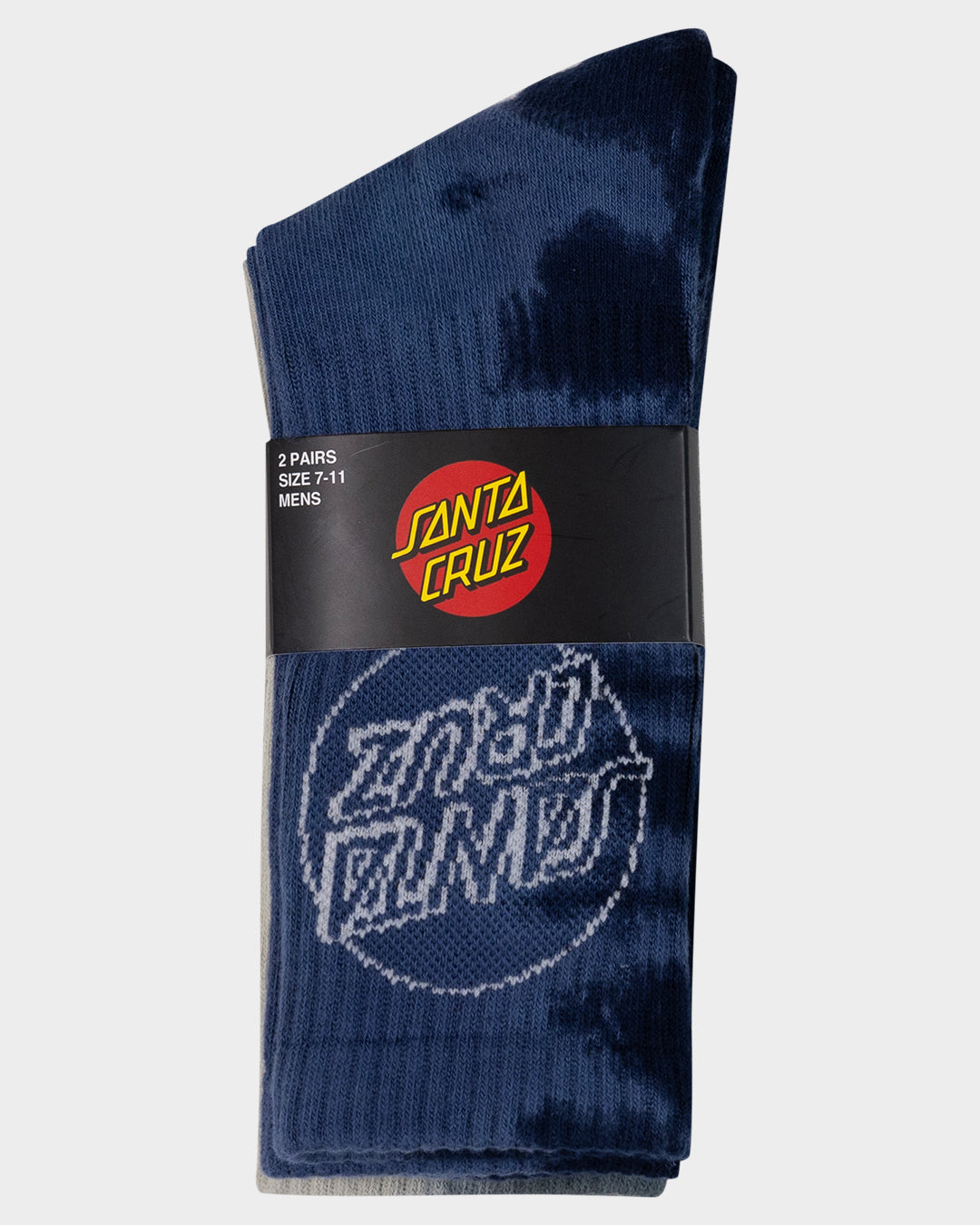 Opus Dot Men's Crew Socks (2 Pack) Blue Tdye-concrete Tdye